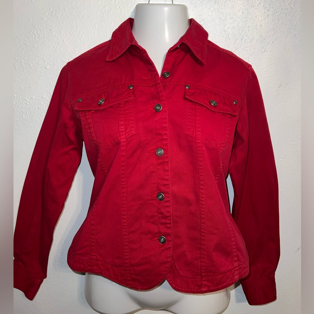 Women’s jacket: CRAZY HORSE denim red jacket